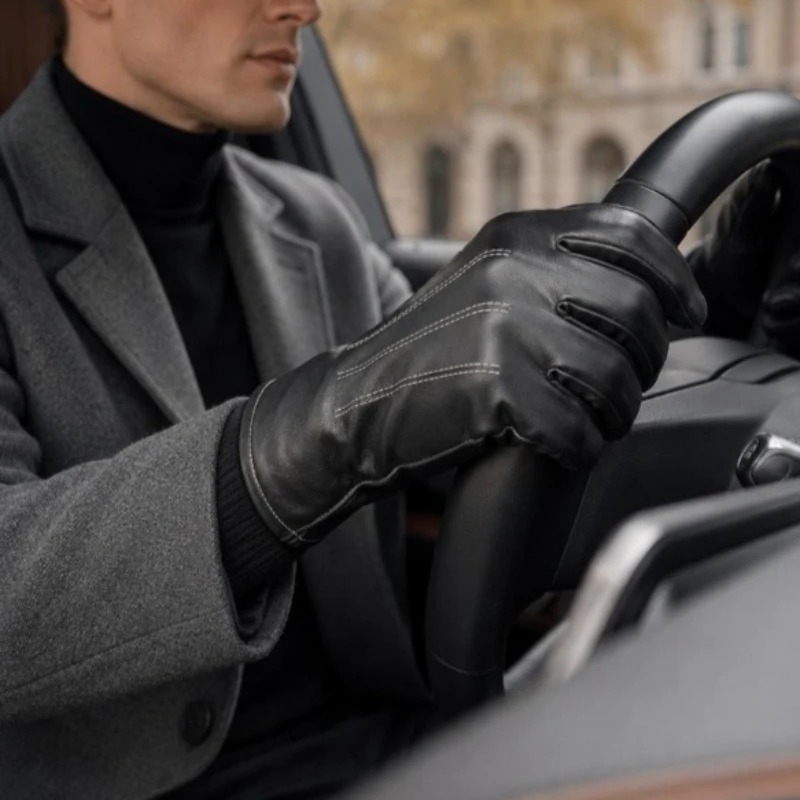 1/2Pairs Winter Faux Leather G - Leather Driving Glove review and price