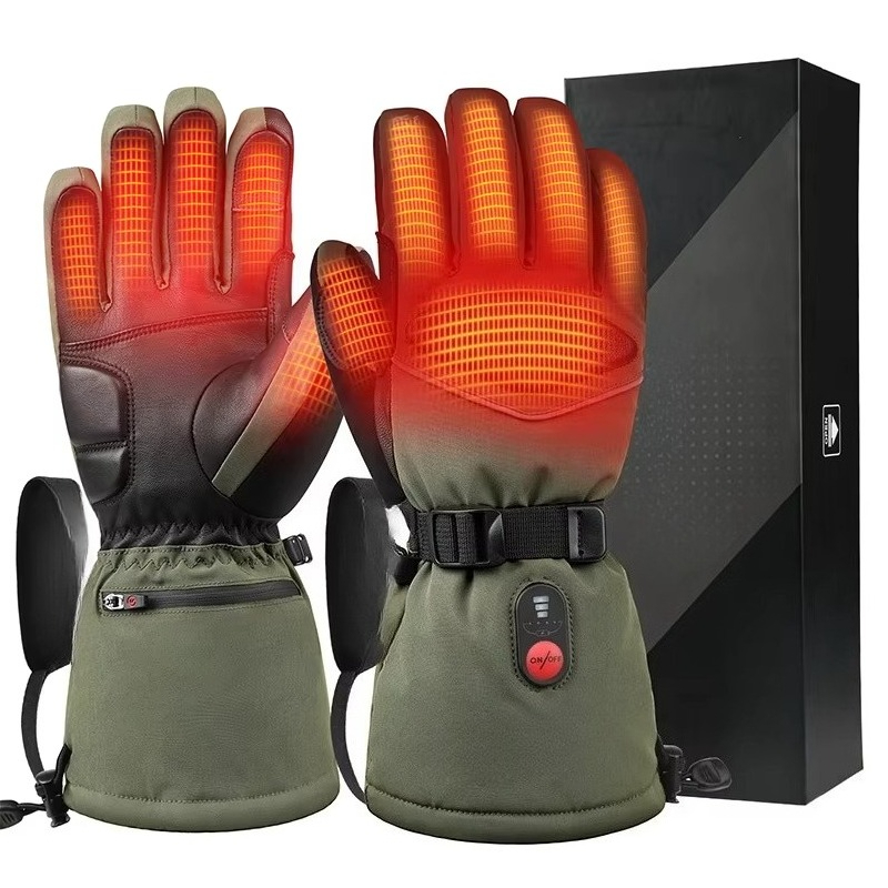 Green 7.4V 3000mAh Outdoor War - Ski Glove Waterproof review and price