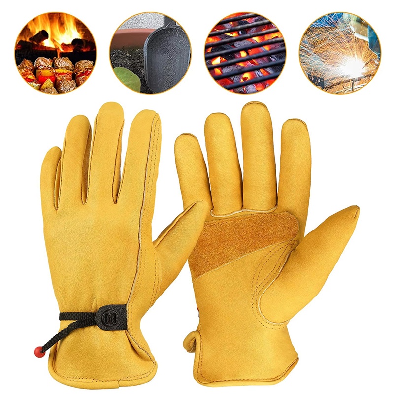 1 Pair Leather Work Glove Cowh - Leather Driving Glove review and price