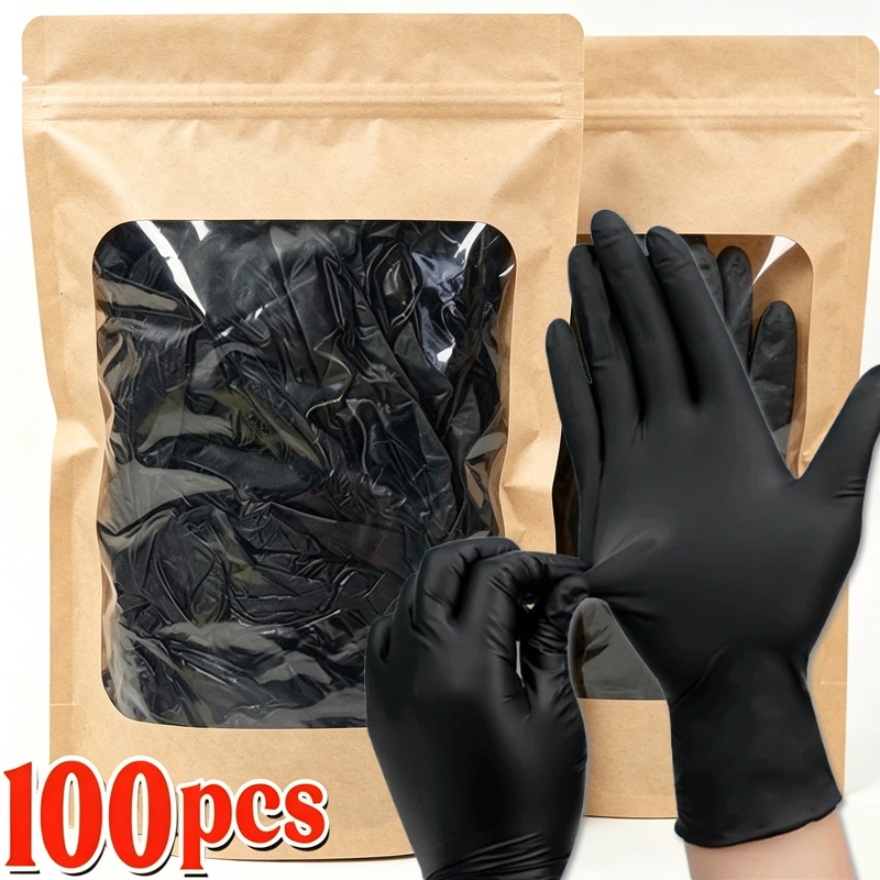 1/100pcs Disposable Black Glov - Latex Disposable Glove review and price