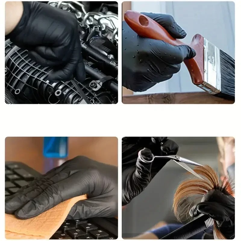 1/100pcs Disposable Black Glov - Latex Disposable Glove review and price
