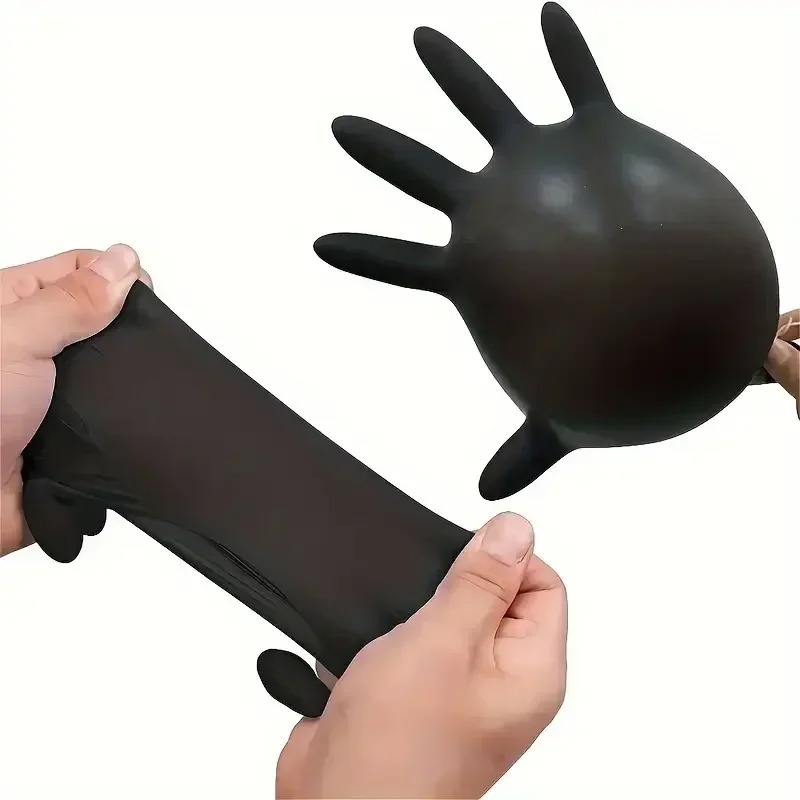 1/100pcs Disposable Black Glov - Latex Disposable Glove review and price